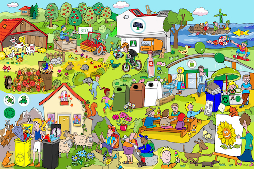 Cartoon: Recycling (medium) by sabine voigt tagged recycling,waste,abfall,energie,umwelt,ökologie,narr,naturschutz,mülltrennung,windenergie,ökostrom,recycling,waste,abfall,energie,umwelt,ökologie,narr,naturschutz,mülltrennung,windenergie,ökostrom
