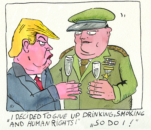 Cartoon: Trump War (medium) by sabine voigt tagged trump,war,censorship,propaganda,surveillance,conformity,indoctrination,totalitarianism,authoritarianism,despotism,absolutism,autocracy,terror,arbitrary,rule,violence,coercion,oppression,dictator,despot,tyrant,leader,trump,war,censorship,propaganda,surveillance,conformity,indoctrination,totalitarianism,authoritarianism,despotism,absolutism,autocracy,terror,arbitrary,rule,violence,coercion,oppression,dictator,despot,tyrant,leader