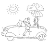 Cartoon: Ehe Ausflug (small) by sabine voigt tagged ehe,ausflug,reise,wetter,regen,hund,laune,ärger,wut,freude,emotionen,paar,scheidung