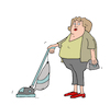 Cartoon: hausfrau putzfrau putzen (small) by sabine voigt tagged hausfrau,putzfrau,putzen,staubsaugen,reinigen,hilfe,hausarbeit,haushalt,mutter