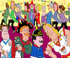 Cartoon: Karneval 2 (small) by sabine voigt tagged köln,karneval,jungfrau,dreigestirn,fasching,tourismus,kölsch,brauchtum,rhein,verkleiden,kostüm