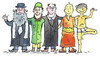 Cartoon: religion toleranz (small) by sabine voigt tagged religion,toleranz,glauben,christen,hindus,moslems,yoga