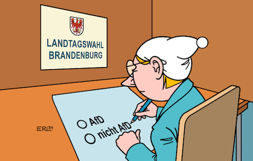 Cartoon: Alternative für Brandenburg (medium) by Erl tagged politik,wahl,landtagswahl,brandenburg,alternative,afd,spd,karikatur,erl,politik,wahl,landtagswahl,brandenburg,alternative,afd,spd,karikatur,erl