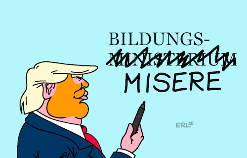 Cartoon: Bildung (medium) by Erl tagged politik,usa,trump,abschaffung,bildungsministerium,bildungsmisere,bildung,karikatur,erl,politik,usa,trump,abschaffung,bildungsministerium,bildungsmisere,bildung,karikatur,erl