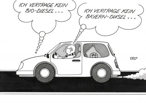 Cartoon: Bio-Diesel (medium) by Erl tagged biodiesel,borussia,dortmund,bayern,münchen,dfb,pokal,biodiesel,borussia,dortmund,bayern,münchen,dfb,pokal