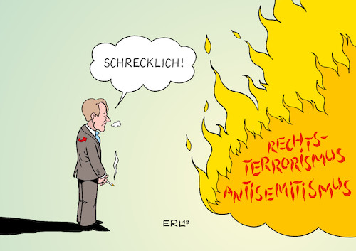 Cartoon: Brandstifter (medium) by Erl tagged politik,anschlag,synagoge,halle,juden,deutschland,antisemitismus,rechtsextremismus,rechtsterrorismus,feuer,brandstifter,afd,flügel,björn,höcke,zigarette,karikatur,erl,politik,anschlag,synagoge,halle,juden,deutschland,antisemitismus,rechtsextremismus,rechtsterrorismus,feuer,brandstifter,afd,flügel,björn,höcke,zigarette,karikatur,erl