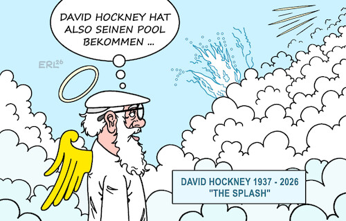Cartoon: David Hockney (medium) by Erl tagged politik,kunst,malerei,tod,maler,david,hockney,gemälde,the,splash,swimmingpool,himmel,petrus,karikatur,erl,politik,kunst,malerei,tod,maler,david,hockney,gemälde,the,splash,swimmingpool,himmel,petrus,karikatur,erl