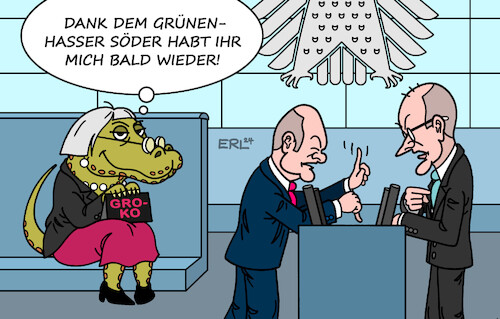 Cartoon: Debatte im Bundestag II (medium) by Erl tagged politik,ampel,aus,neuwahlen,debatte,bundestag,scholz,merz,söder,ausschluss,grüne,groko,cdu,csu,spd,karikatur,erl,politik,ampel,aus,neuwahlen,debatte,bundestag,scholz,merz,söder,ausschluss,grüne,groko,cdu,csu,spd,karikatur,erl