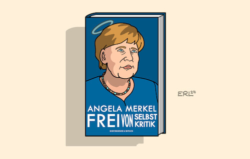 Cartoon: Der bessere Buchtitel (medium) by Erl tagged politik,buch,memoiren,altkanzlerin,angela,merkel,freiheit,selbstkritik,karikatur,erl,politik,buch,memoiren,altkanzlerin,angela,merkel,freiheit,selbstkritik,karikatur,erl