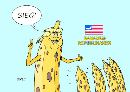 Cartoon: Die gelbe Gefahr (medium) by Erl tagged politik,usa,wahl,präsident,donald,trump,verkündung,sieg,wahlsieg,auszählung,stimmen,angriff,demokratie,bananenrepublik,banane,republikaner,demokraten,herausforderer,joe,biden,geduld,karikatur,erl,politik,usa,wahl,präsident,donald,trump,verkündung,sieg,wahlsieg,auszählung,stimmen,angriff,demokratie,bananenrepublik,banane,republikaner,demokraten,herausforderer,joe,biden,geduld,karikatur,erl
