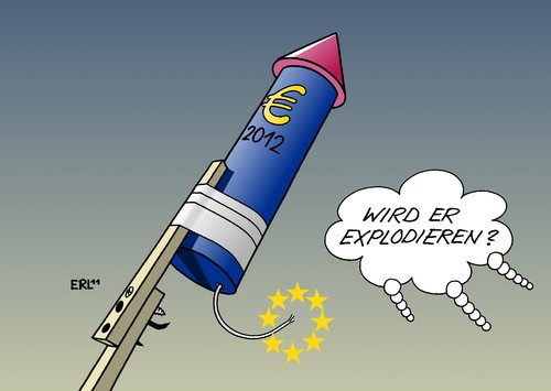 Cartoon: Euro 2012 (medium) by Erl tagged silvester,erfolg,scheitern,2012,krise,euro,neujahr,2012,krise,euro,scheitern,erfolg,silvester,neujahr