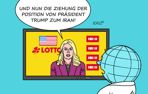 Cartoon: Glücksspiel (medium) by Erl tagged politik,nahost,krieg,israel,iran,präsident,trump,usa,eingreifen,verhandlungen,position,wechselhaft,glücksspiel,lotto,karikatur,erl,politik,nahost,krieg,israel,iran,präsident,trump,usa,eingreifen,verhandlungen,position,wechselhaft,glücksspiel,lotto,karikatur,erl