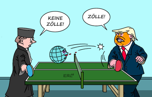 Cartoon: Hin und her (medium) by Erl tagged politik,usa,trump,zölle,supreme,court,oberstes,gericht,urteil,tischtennis,ball,erde,welt,karikatur,erl,politik,usa,trump,zölle,supreme,court,oberstes,gericht,urteil,tischtennis,ball,erde,welt,karikatur,erl