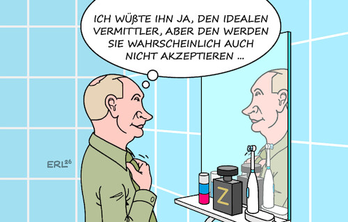 Cartoon: Ideallösung (medium) by Erl tagged politik,krieg,angriff,überfall,russland,ukraine,putin,vorschlag,vermittler,altbundeskanzler,gerhard,schröder,freund,parteiisch,karikatur,erl,politik,krieg,angriff,überfall,russland,ukraine,putin,vorschlag,vermittler,altbundeskanzler,gerhard,schröder,freund,parteiisch,karikatur,erl