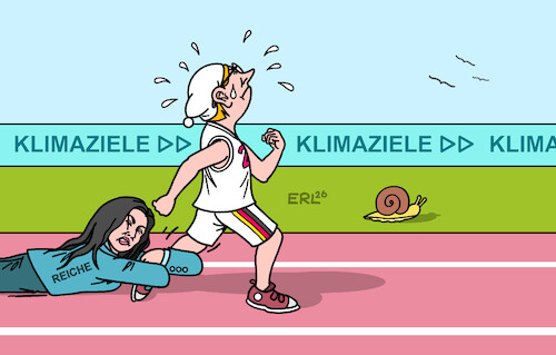 Cartoon: Klimaziele (medium) by Erl tagged politik,klima,klimawandel,erderwärmung,klimaschutz,co2,reduzierung,klimapolitik,klimaziele,deutschland,michel,verfehlt,bremse,katherina,reiche,karikatur,erl,politik,klima,klimawandel,erderwärmung,klimaschutz,co2,reduzierung,klimapolitik,klimaziele,deutschland,michel,verfehlt,bremse,katherina,reiche,karikatur,erl