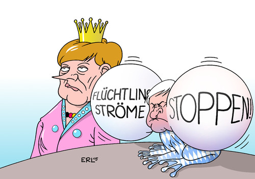 Cartoon: Merkel Seehofer (medium) by Erl tagged flüchtlinge,gipfel,koalition,cdu,csu,spd,regierung,treffen,prinzessin,angela,merkel,frosch,horst,seehofer,forderungen,aufblasen,karikatur,erl,flüchtlinge,gipfel,koalition,cdu,csu,spd,regierung,treffen,prinzessin,angela,merkel,frosch,horst,seehofer,forderungen,aufblasen,karikatur,erl