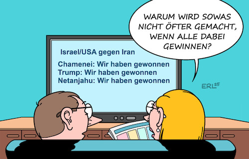 Cartoon: Nur Gewinner (medium) by Erl tagged politik,krieg,israel,usa,iran,gewinner,sieger,netanjahu,trump,chamenei,karikatur,erl,politik,krieg,israel,usa,iran,gewinner,sieger,netanjahu,trump,chamenei,karikatur,erl