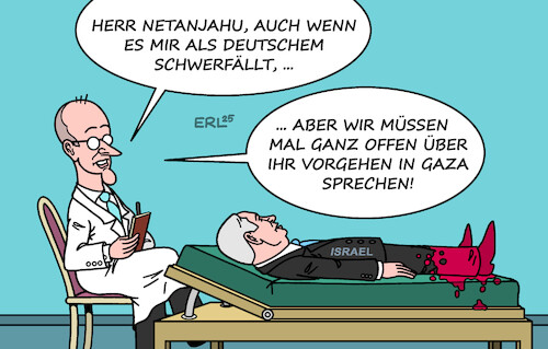 Cartoon: Offenes Wort I (medium) by Erl tagged politik,nahost,terror,hamas,reaktion,israel,gaza,humanitäre,katastrophe,kritik,merz,deutschland,karikatur,erl,politik,nahost,terror,hamas,reaktion,israel,gaza,humanitäre,katastrophe,kritik,merz,deutschland,karikatur,erl