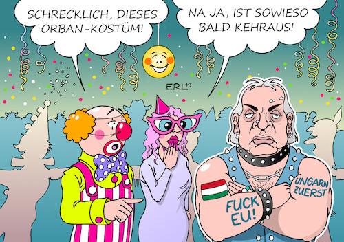 Cartoon: Orban (medium) by Erl tagged politik,ungarn,präsident,orban,regierung,partei,fidesz,rechtspopulismus,rechtsextremismus,nationalismus,rassismus,antisemitismus,europafeindlich,kampagne,gegen,eu,juncker,soros,evp,ausschluss,kehraus,karneval,fasnacht,fasching,kostüm,karikatur,erl,politik,ungarn,präsident,orban,regierung,partei,fidesz,rechtspopulismus,rechtsextremismus,nationalismus,rassismus,antisemitismus,europafeindlich,kampagne,gegen,eu,juncker,soros,evp,ausschluss,kehraus,karneval,fasnacht,fasching,kostüm,karikatur,erl