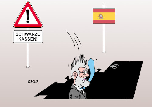 Cartoon: Rajoy (medium) by Erl tagged politik,spanien,sturz,misstrauensvotum,ministerpräsident,mariano,rajoy,pp,partido,popular,konservativ,schwarze,kassen,parteimitglieder,korruption,bestechung,regierung,regierungswechsel,pedro,sanchez,psoe,sozialisten,sozialdemokraten,karikatur,erl,politik,spanien,sturz,misstrauensvotum,ministerpräsident,mariano,rajoy,pp,partido,popular,konservativ,schwarze,kassen,parteimitglieder,korruption,bestechung,regierung,regierungswechsel,pedro,sanchez,psoe,sozialisten,sozialdemokraten,karikatur,erl