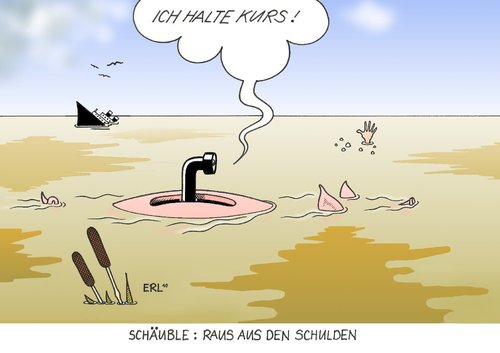Cartoon: Schäuble (medium) by Erl tagged haushalt,bundestag,debatte,schäuble,sparkurs,schulden,finanzkrise,finanzen,haushalt,bundestag,schäuble,sparkurs,schulden,finanzkrise,finanzen,wirtschaftkrise