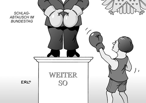 Schlagabtausch im Bundestag Schlagabtausch im Bundestag