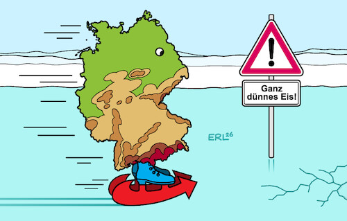 Cartoon: Schlitterpartie (medium) by Erl tagged politik,demokratie,deutschland,gefahr,afd,rechtsextremismus,schlittschuh,dünnes,eis,karikatur,erl,politik,demokratie,deutschland,gefahr,afd,rechtsextremismus,schlittschuh,dünnes,eis,karikatur,erl