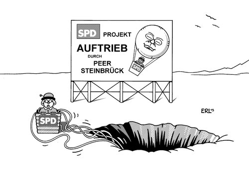 Cartoon: Steinbrück (medium) by Erl tagged spd,kanzlerkandidat,peer,steinbrück,vortrag,honorar,geld,kanzler,gehalt,panne,stolpern,auftrieb,absturz,umfrage,beliebtheit