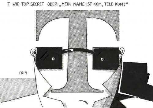 Cartoon: Telekom (medium) by Erl tagged deutsche,telekom,überwachung,deutsche,telekom,überwachung,abhören,spionage,spitzel,mitarbeiter,telefonieren,abhörgerät