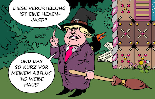 Cartoon: Trump-Verurteilung (medium) by Erl tagged politik,usa,donald,trump,urteil,prozess,schweigegeld,hexenjagd,präsident,weißes,haus,karikatur,erl,politik,usa,donald,trump,urteil,prozess,schweigegeld,hexenjagd,präsident,weißes,haus,karikatur,erl