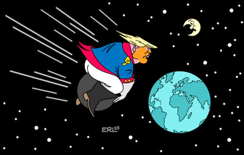 Cartoon: Trump kommt (medium) by Erl tagged politik,usa,donald,trump,präsident,lügen,macht,bedrohung,erde,welt,karikatur,erl,politik,usa,donald,trump,präsident,lügen,macht,bedrohung,erde,welt,karikatur,erl