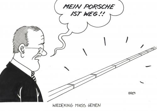 Cartoon: Wiedeking muss gehen (medium) by Erl tagged wiedeking,wendelin,porsche,vorstand,vorsitzender,wiedeking,wendelin,porsche,vorstand,vorsitzender,autoindustrie,industrie,autos