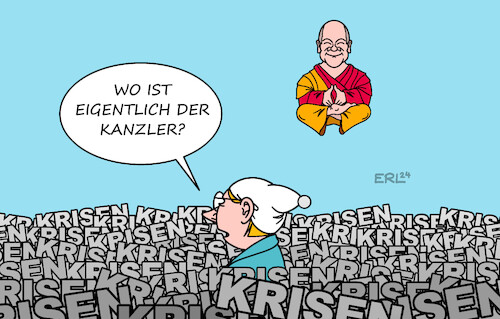 Cartoon: Wo ist der Kanzler? (medium) by Erl tagged politik,wahl,thüringen,sachsen,afd,rechtsextremismus,migration,wirtschaft,krisen,kanzler,scholz,schweben,karikatur,erl,politik,wahl,thüringen,sachsen,afd,rechtsextremismus,migration,wirtschaft,krisen,kanzler,scholz,schweben,karikatur,erl