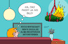 Cartoon: Advent Advent ... (small) by Erl tagged politik,krieg,wirtschaft,rente,soziales,klima,rechtsruck,artensterben,krisen,advent,adventskranz,feuer,karikatur,erl