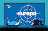 Cartoon: AfD TV (small) by Erl tagged politik,partei,afd,rechtsextremismus,rechtspopulismus,parteitag,europawahl,eu,auflösung,abschaffung,neugründung,fernsehen,tatort,krimi,europa,stier,karikatur,erl