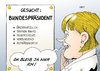 Cartoon: Anforderungsprofil (small) by Erl tagged köhler,rücktritt,bundespräsident,bundespräsidentin,kandidat,kandidatin,suche,anforderung,profil,eignung,merkel