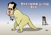 Cartoon: Assad (small) by Erl tagged syrien,diktator,assad,revolution,demonstration,reformen,niederschlagung,scharfschützen,mord,massenmord,bürgerkrieg,dinosaurier,tyranno,saurus,rex,beobachter
