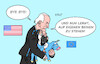 Cartoon: Biden Abschied (small) by Erl tagged politik,usa,präsident,joe,biden,abschied,besuch,deutschland,eu,selbstständigkeit,europa,stier,scholz,karikatur,erl