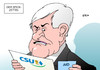 Cartoon: CSU (small) by Erl tagged csu,partei,bayern,parteitag,richtung,kurs,afd,rechtspopulismus,raum,inhalt,position,übernahme,spickzettel,ministerpräsident,vorsitz,horst,seehofer,karikatur,erl