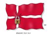 Cartoon: Dänemark (small) by Erl tagged dänemark,grenze,kontrolle,grenzkontrollen,eu,schengen,abkommen,populismus,rechtspopulismus,dicht,machen,flagge,dannebrog