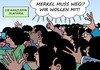 Cartoon: Die Kanzlerin in Afrika (small) by Erl tagged bundeskanzlerin,angela,merkel,besuch,afrika,mali,niger,äthiopien,deutschland,eu,flüchtlinge,abschottung,abschreckung,fluchtursachen,bekämpfung,armut,krieg,terror,karikatur,erl