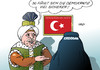 Cartoon: Erdogan II (small) by Erl tagged wahl,präsident,türkei,erdogan,favorit,demokratie,abbau,macht,ausbau,sultan,osmanisches,reich,herrscher,absolutismus,burka,lichtblick