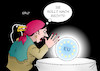 Cartoon: EU-Zukunft (small) by Erl tagged politik,eu,europawahl,treffen,rumänier,beratung,zukunft,brexit,rechtspopulismus,rechtsruck,wahrsagerin,glaskugel,karikatur,erl