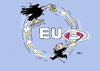 Cartoon: EU (small) by Erl tagged eu,europa,griechenland,finanzkrise,schuldenkrise,hilfspaket,rettung,versuch,kredit,pleite,bankrott,staatsbankrott,euro,lasso