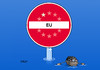 Cartoon: EU (small) by Erl tagged eu,europa,flüchtlinge,grenzen,obergrenze,balkanroute,ägäis,griechenland,last,verbotsschild,meer,boot,hoffnung,deutschland,karikatur,erl