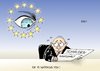 Cartoon: EU is watching you (small) by Erl tagged eu,euro,krise,schulden,stabilität,haushalt,überwachung,big,brother
