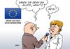 Cartoon: EU Krise Merkel (small) by Erl tagged eu,schuldenkrise,euro,eurozone,griechenland,deutschland,frankreich,spanien,italien,wachstum,eurobonds,staatsanleihen,bundeskanzlerin,angela,merkel,nein,madame,no,sparen,sparkurs