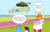 Cartoon: EU NATO Trump (small) by Erl tagged politik,usa,trump,nato,fünf,prozent,miltärausgaben,eu,europa,stier,unabhängigkeit,karikatur,erl