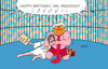 Cartoon: Geburtstagsfeier (small) by Erl tagged politik,usa,präsident,donald,trump,geburtstag,80,geburtstagsfeier,käfig,kämpfe,narzissmus,zerstörung,demokratie,karikatur,erl