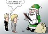 Cartoon: Grün (small) by Erl tagged politik,schwarz,gelb,union,cdu,csu,fdp,merkel,westerwelle,weihnachtsmann,nikolaus,rot,grün,grüne,umfrage,hoch